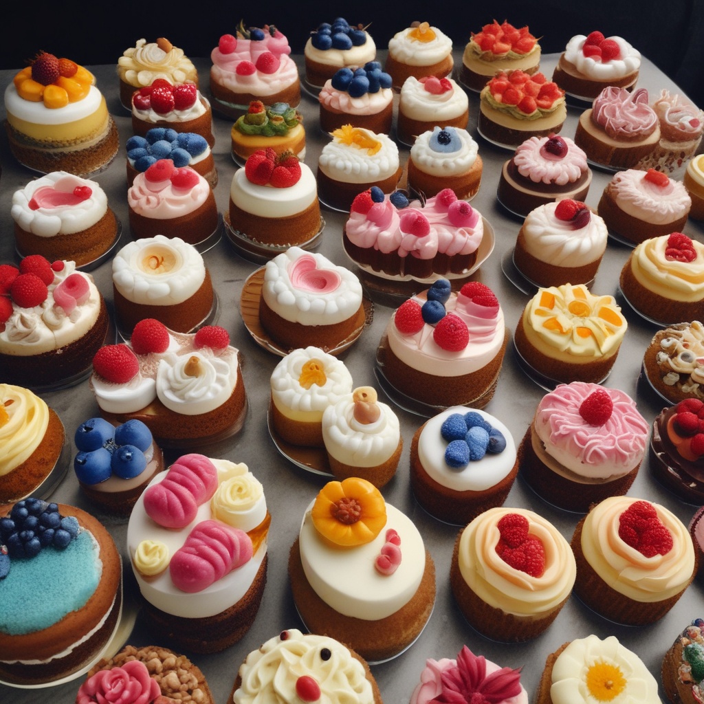 Assortment of cakes